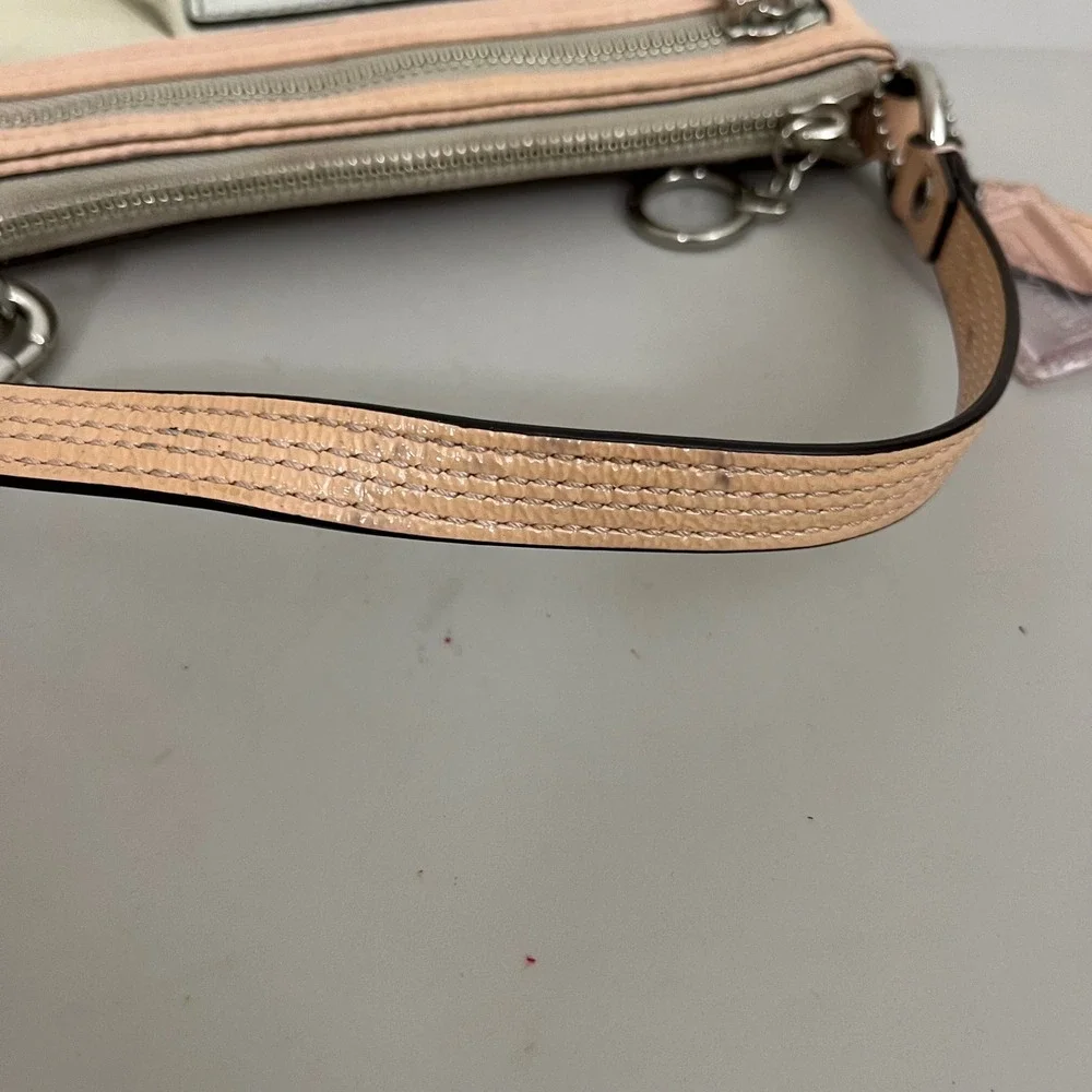 Coach Poppy Small Wristlet Bag W Tag Charm Champagne Gold Y2K READ